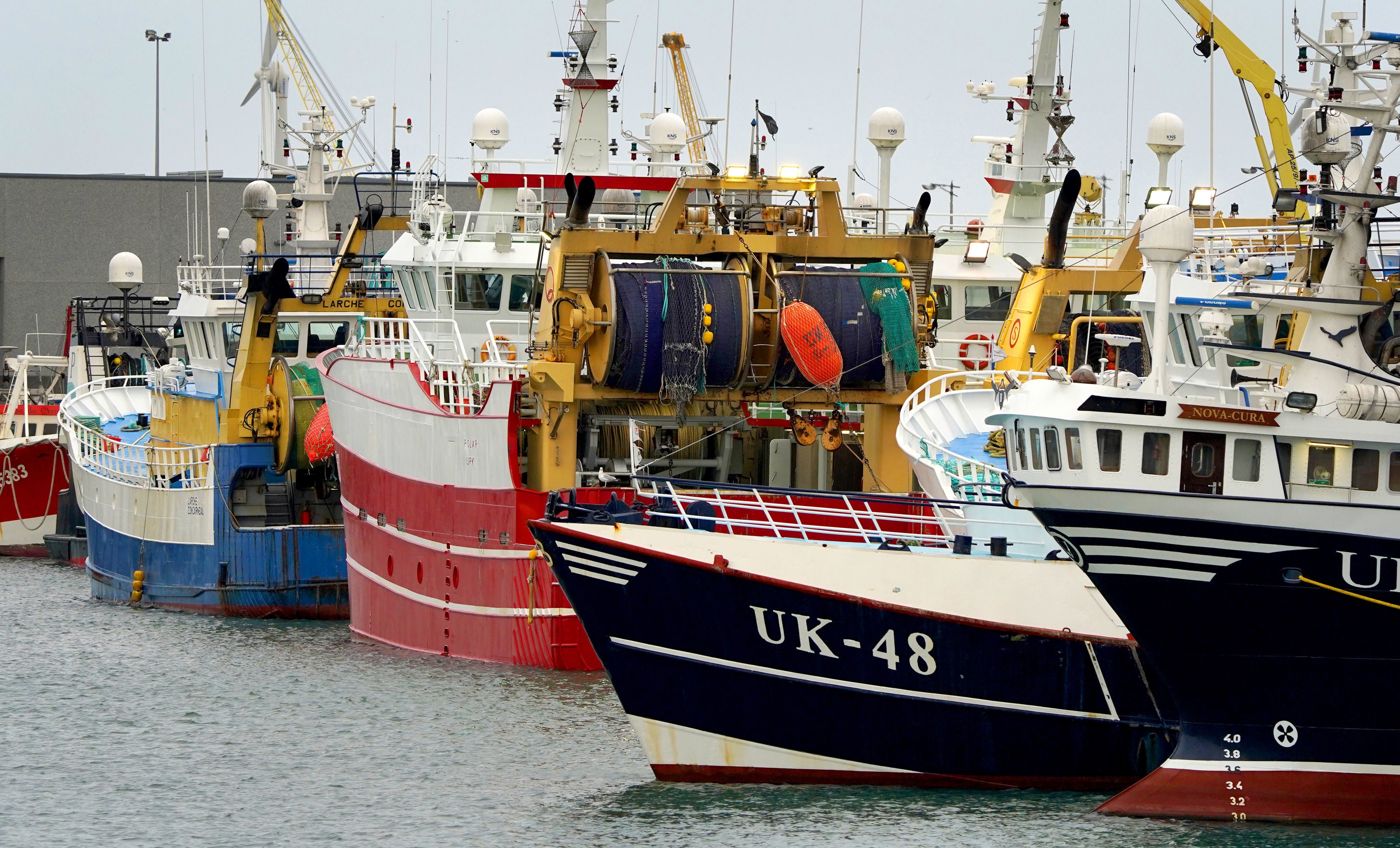 Large French fishing vessels often operate between six and 12 miles off the Cornish coast